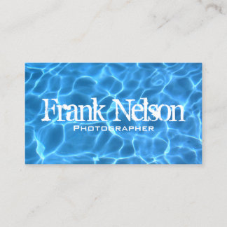 Carte De Visite Aqua Blue Piscine Photo d'eau