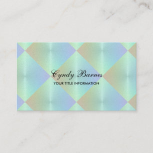 Carte De Visite Aqua Blue rose Pearl Look Carreaux