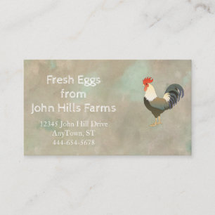 Carte De Visite Aqua Blue Watercolor Roster Silhouette Chevron Bu
