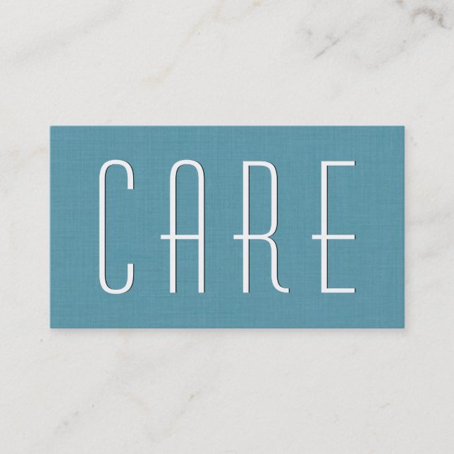 Carte De Visite Aqua CAREGIVER Style simple V41 (Devant)