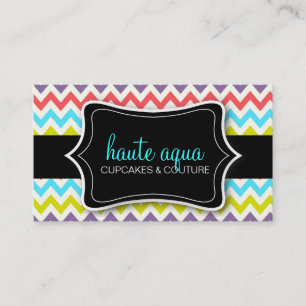 Carte De Visite Aqua de motif de 311 Haute Chevron