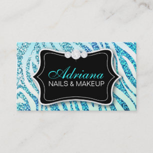 Carte De Visite Aqua de parties scintillantes de 311 zèbres