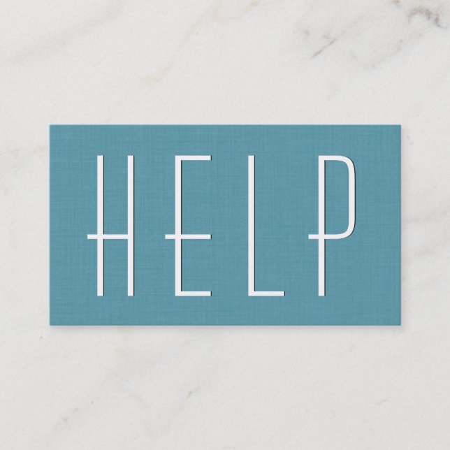 Carte De Visite Aqua ERRAND EXÉCUTANT UN Style Simple V63G (Devant)