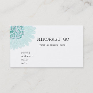Carte De Visite AQUA flower