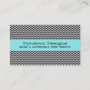 Carte de visite Aqua Modern Chevron