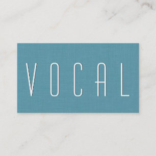 Carte De Visite Aqua VOCAL COACH Style simple V52