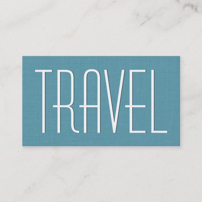 Carte De Visite Aqua VOYAGE AGENCY Style simple V63H (Devant)