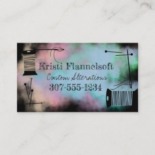 Carte De Visite Aquarelle à coudre les notions de couture couturiè