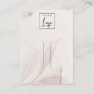 Carte De Visite Aquarelle Abstraite Porte-cheveux du logo du feuil
