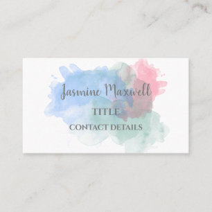 Carte De Visite Aquarelle Abstraite Splash Modern