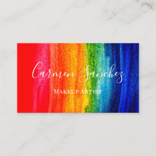 Carte De Visite Aquarelle Abstraite vive Artiste de maquillage arc