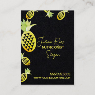 Carte De Visite Aquarelle Ananas Nutritionniste Fruit