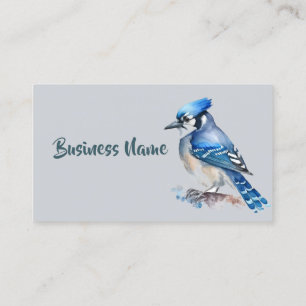 Carte De Visite Aquarelle Bleu Jay Oiseau Nature Art Business
