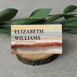 Carte De Visite Aquarelle Boho Abstrait