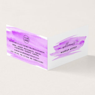 Carte De Visite Aquarelle brosse, maquillage fidélité