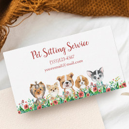 Carte De Visite Aquarelle Chien Chien Chien Chien Animaux Salons S