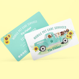 Carte De Visite Aquarelle Chien se reproduit Animaux de compagnie 