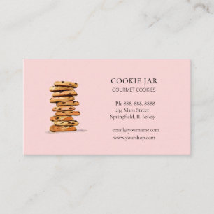 Carte De Visite Aquarelle Chocolat puce biscuit boulangerie
