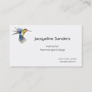 Carte De Visite aquarelle colibri sketch pacifique