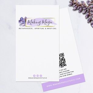 Carte De Visite Aquarelle Crystals & Gold Eear Bijoux Display