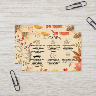Carte De Visite Aquarelle d'automne rustique Floral