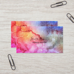 Carte De Visite Aquarelle de Galaxie Abstraite moderne