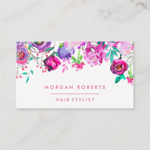 Carte De Visite Aquarelle de la Monnaie Rose jolie