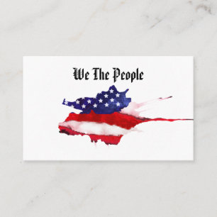 Carte De Visite Aquarelle de *~* nous le drapeau américain de