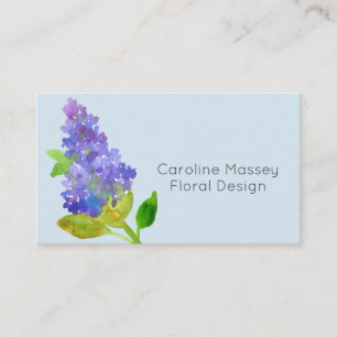 Carte De Visite Aquarelle de Plante végétal Lilac
