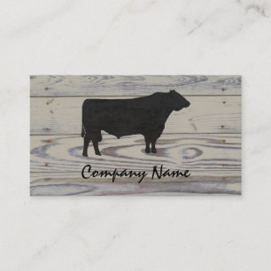 Carte De Visite Aquarelle de Russe Wood Angus Bull