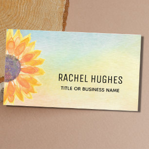 Carte De Visite Aquarelle de tournesol