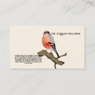 Carte De Visite Aquarelle design forêt oiseau taufinch