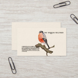 Carte De Visite Aquarelle design forêt oiseau taufinch