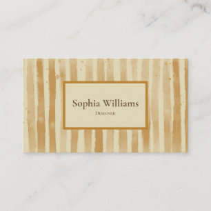 Carte De Visite Aquarelle Designer Light Brown Chic