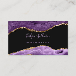 Carte De Visite aquarelle élégante agneau violet