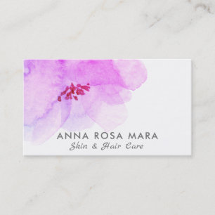 Carte De Visite Aquarelle élégante audacieuse abstraite florale 