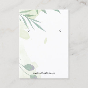 Carte De Visite Aquarelle Eucalyptus Kraft Écran d'oreille Logo