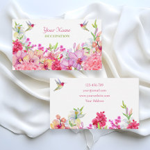 Aquarelle Fleurs Jardin d'oiseaux