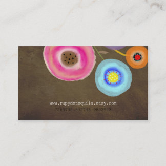 Carte De Visite Aquarelle Floral Designer