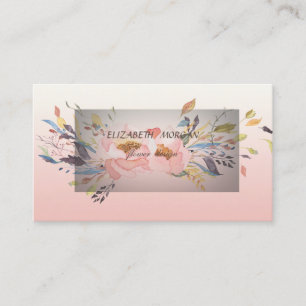 Carte De Visite Aquarelle Florale Moderne Élégante et Chic