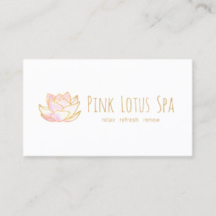 Carte De Visite Aquarelle florale rose artistique Lotus Flower