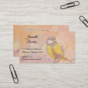 Carte De Visite Aquarelle Flying Bird