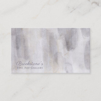 Carte De Visite Aquarelle gris et bronze Abstrait