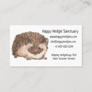 Carte De Visite Aquarelle Happy Hedgehog