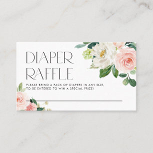 Carte De Visite Aquarelle Jardin Fleurs Raffle de couches