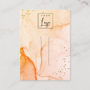 Carte De Visite Aquarelle jaune orange texture Clip de cheveux