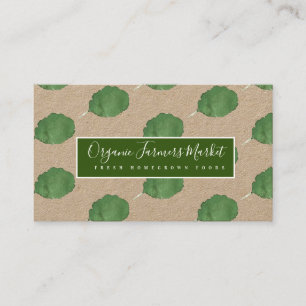 Carte De Visite Aquarelle laitue verte Farmers Marché frais