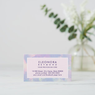 Carte De Visite Aquarelle Lilac Pinkish Ombre Élégant