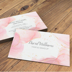 Carte De Visite Aquarelle Liquide Rose Gold Modern Art