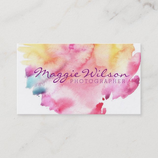Carte De Visite Aquarelle lumineuse (Devant)